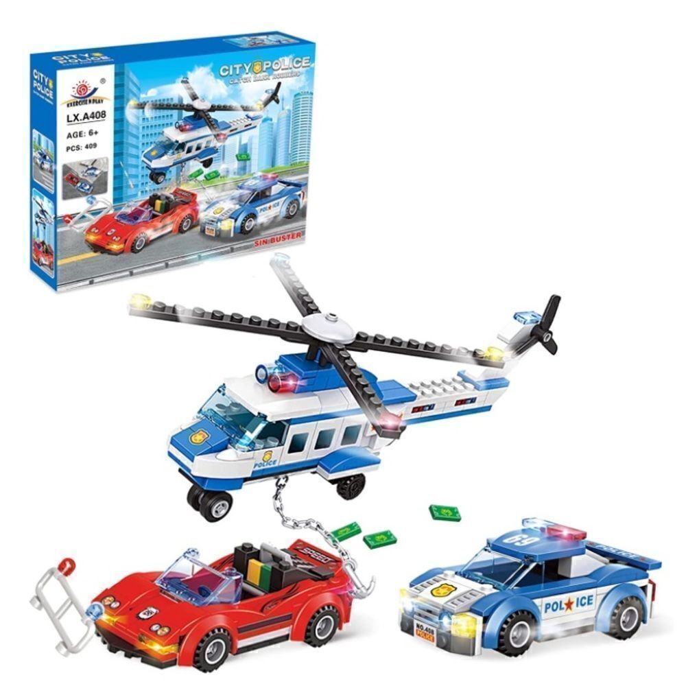 Kids City Police Building Blocks 409 pieces NWT
